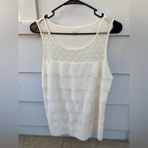 LOFT Cream Colored Shirt Size M